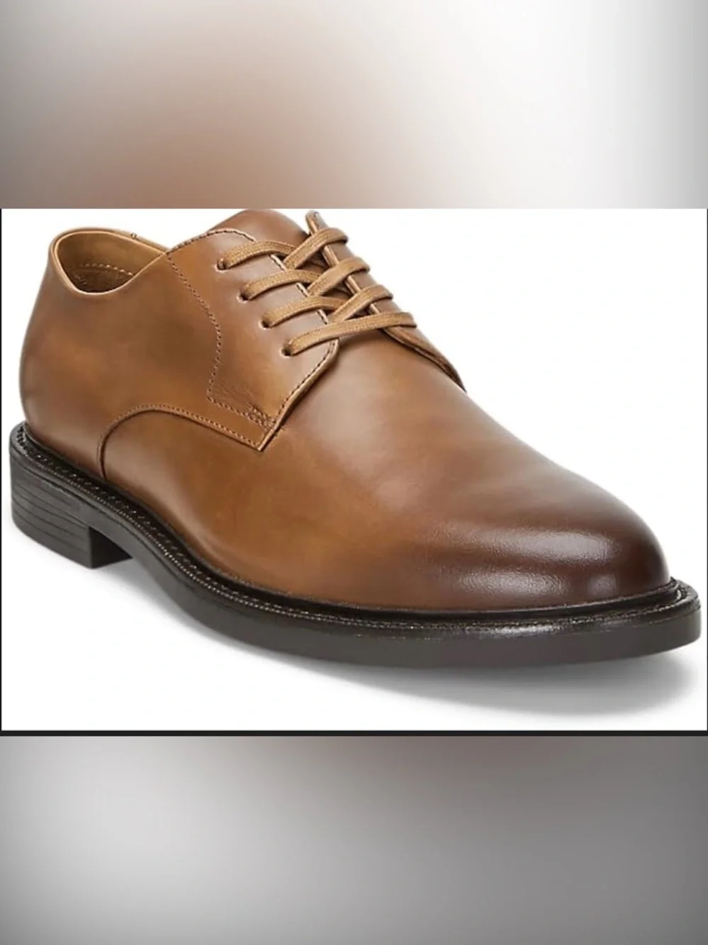Asher Green Brown Leather Derby Shoes for Men size 10 worn once